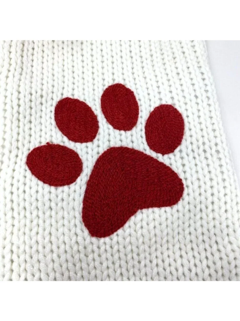 Target Wondershop Knit Monogram Alphabet Christmas Stocking Cream Red B & Paw